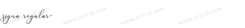 signa regular字体转换